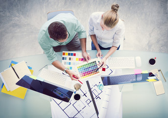 Poster - brainstorming planning partnership strategy workstation concept