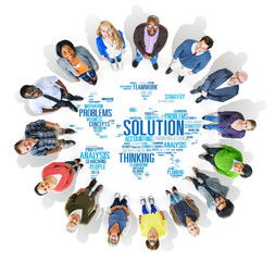 Wall Mural - Solution Solve Problem Strategy Vision Decision Concept