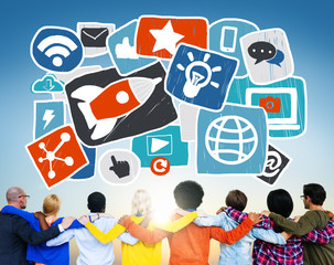 Poster - Media Social Media Social Network Internet Technology Concept