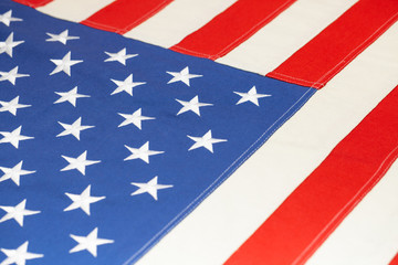 Wall Mural - Close up studio shot of flag of United States