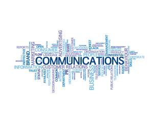 Poster - COMMUNICATIONS Vector Tag Cloud