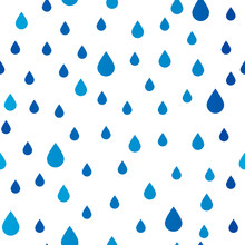 Seamless Pattern With Rain Drops 