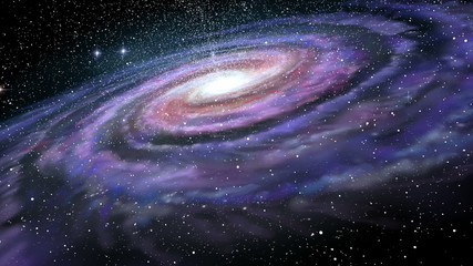 spiral galaxy, animation of milky way