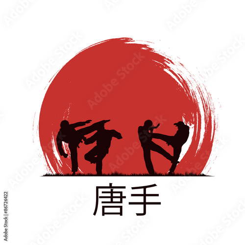 Dekoracja na wymiar  mezczyzni-zajmuja-sie-karate