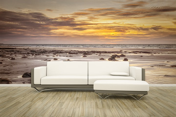 Wall Mural - photo wall mural sofa floor