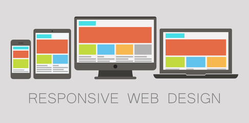 Responsive web design illustration.