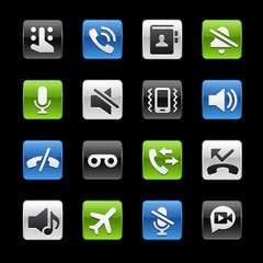 Wall Mural - phone calls interface glossy buttons -- gelbox series