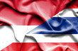 Waving flag of Thailand and Monaco