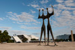 Sculpture of Two Warriors in Brasilia