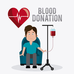 Wall Mural - Blood donation design.