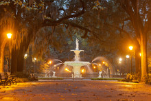 Historic Forsyth Park Fountain Savannah Georgia US