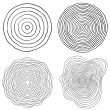 Vector Tree Rings Background And Saw Cut Tree Trunk