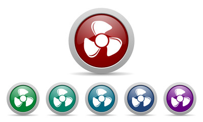 Poster - cooler vector icons set