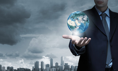 Wall Mural - world in hands