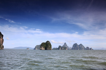 Wall Mural - rocky mountain landscape of the island in the sea