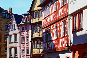 Sticker - Mainz, die historischen Fachwerkhäuser in der Augustinenstraße (Juni 2015)