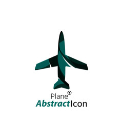 Abstract geometric business corporate emblem - airplane