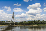 Fototapeta Na sufit - Modern bridge in Warsaw over Vistula river, Poland