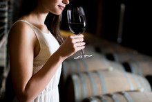 Young Woman In The Wine Cellar