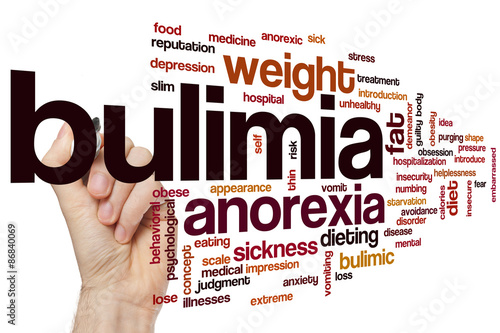 Obraz w ramie Bulimia word cloud