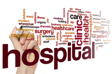 Sticker - Hospital word cloud