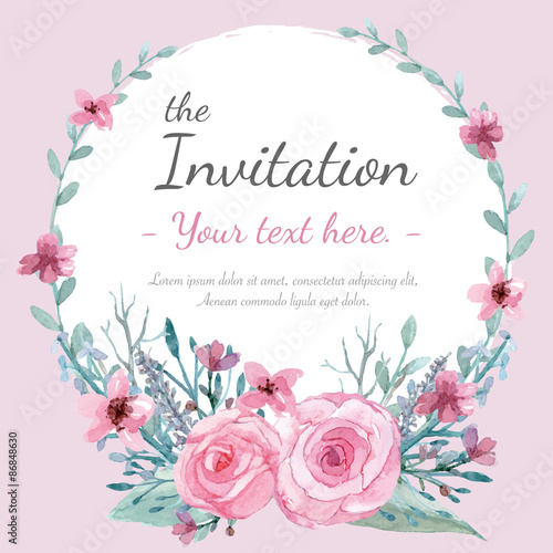 Flower Invitation Card