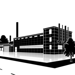 factory building with offices and production facilities