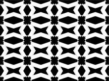 Seamless Geometric Pattern In A Black - White Colors