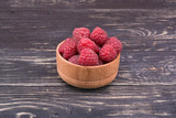 Raspberries in a bowl