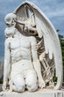 kiss of death statue at Poblenou Cemetery in Barcelona, Spain