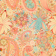 © Machara - Vintage floral motif ethnic seamless background.