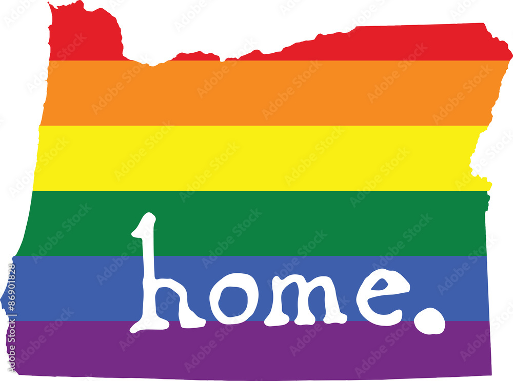 Oregon Racial Sign Oregon gay pride vector state sign Stock Vector | Adobe Stock