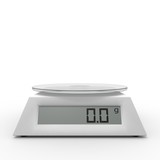 Fototapeta Do przedpokoju - Kitchen scales on a white background