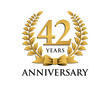 anniversary logo ribbon wreath 42