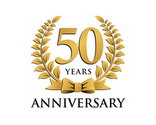 Anniversary Logo Ribbon Wreath 50