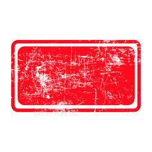 Red Rectangular Grunge Stamp With Blank Isolated On White Backgr