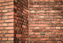 Corner Red Brick Wall