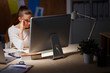 © shefkate - Young and beautiful businesswoman tired from work in the office