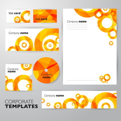 Corporate identity business set design. Abstract background.