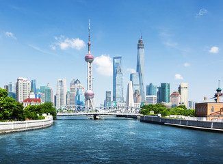 Wall Mural - Shanghai skyline in sunny day, China