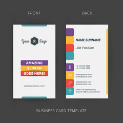 Wall Mural - Creative and Clean Vector Business Card Template