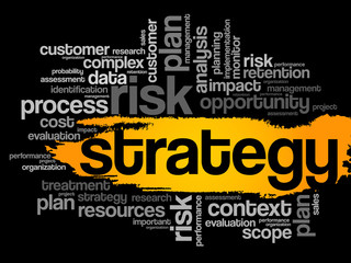 Wall Mural - Strategy word cloud, business concept