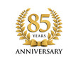 anniversary logo ribbon wreath 85