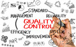 © cacaroot - quality control concept diagram hand drawn on whiteboard