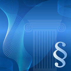 Wall Mural - law legal background blue icons court