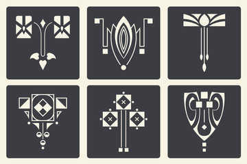 Wall Mural - vector abstract ornaments for design of printed and web products
