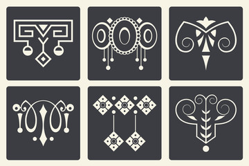 Wall Mural - vector abstract ornaments for design of printed and web products