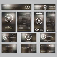 Fototapete - Set of corporate identity