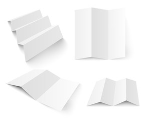 Poster - Blank white booklet vector template