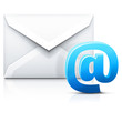 Niebieska ikona wiadomości e-mail